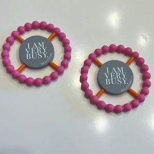 NWOT Bella Tunno Teething Rings “I am very busy”